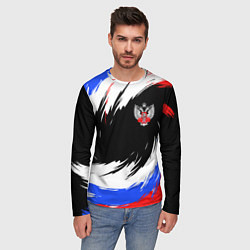 Лонгслив мужской Федерация бокса РФ - краска, цвет: 3D-принт — фото 2