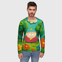 Лонгслив мужской Довольный Эрик Картман, цвет: 3D-принт — фото 2
