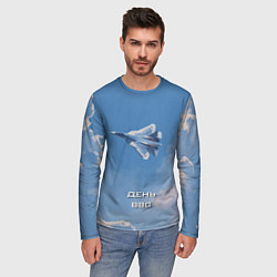 Лонгслив мужской День ВВС - Су 57, цвет: 3D-принт — фото 2