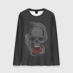 Лонгслив мужской Змеиный череп, цвет: 3D-принт