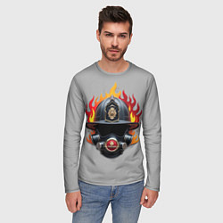 Лонгслив мужской Пожарник, цвет: 3D-принт — фото 2