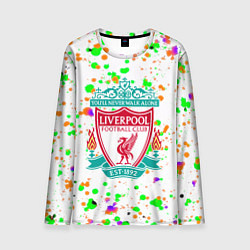 Мужской лонгслив Liverpool брызги красок текстура