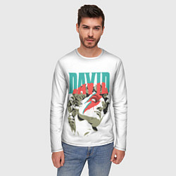 Лонгслив мужской David Bowie статуя Давида, цвет: 3D-принт — фото 2