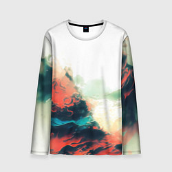 Лонгслив мужской Абстракция с плавными формами краски, цвет: 3D-принт
