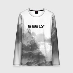 Мужской лонгслив Geely на сером абстрактном фоне