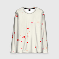 Мужской лонгслив Color white red shapes