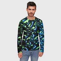Лонгслив мужской Абстракция капли воды, цвет: 3D-принт — фото 2