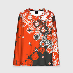 Лонгслив мужской Красно-черная метаморфоза, цвет: 3D-принт