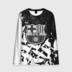 Мужской лонгслив Barcelona черно белые птицы