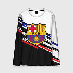 Мужской лонгслив Barcelona полосы текстура спорт