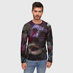Лонгслив мужской Театральные маски, цвет: 3D-принт — фото 2