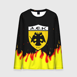 Мужской лонгслив AEK огненные краски