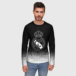 Лонгслив мужской Реал Мадрид текстура геометрия, цвет: 3D-принт — фото 2
