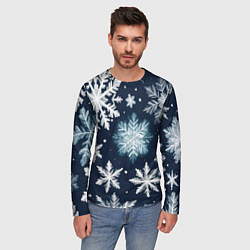 Лонгслив мужской Снежное небо, цвет: 3D-принт — фото 2