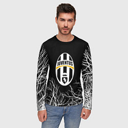 Лонгслив мужской Ювентус деревья белые, цвет: 3D-принт — фото 2