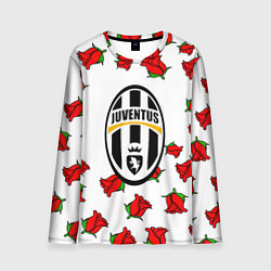 Лонгслив мужской Ювентус розы текстура, цвет: 3D-принт