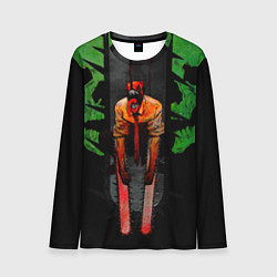 Лонгслив мужской Дэндзи с черепами Человек бензопила, цвет: 3D-принт