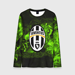 Лонгслив мужской Ювентус зеленый дым, цвет: 3D-принт