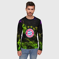 Лонгслив мужской Бавария Мюнхен огонь, цвет: 3D-принт — фото 2