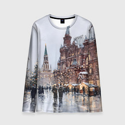 Лонгслив мужской Московский новогодний день, цвет: 3D-принт