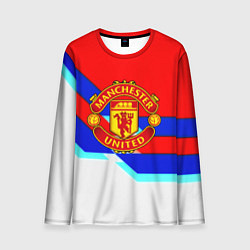 Мужской лонгслив Манчестер Юнайтед полосы геометрия