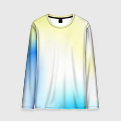 Лонгслив мужской Color yellow blue white, цвет: 3D-принт