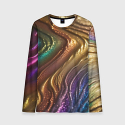 Лонгслив мужской Сморщенные складочки жидкости, цвет: 3D-принт