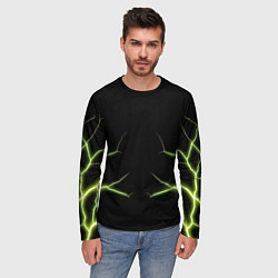 Лонгслив мужской Color green black, цвет: 3D-принт — фото 2