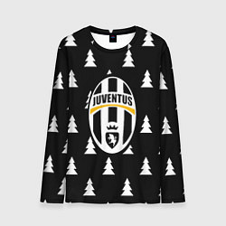 Лонгслив мужской Ювентус ёлочки паттерн, цвет: 3D-принт