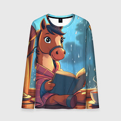 Лонгслив мужской Лошадка уютным вечером, цвет: 3D-принт