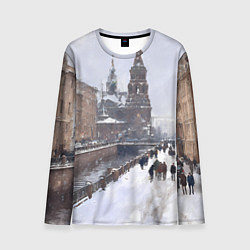 Лонгслив мужской Санкт-Петербург зима, цвет: 3D-принт