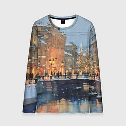 Лонгслив мужской Снежный вечер в Питере, цвет: 3D-принт