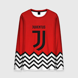 Лонгслив мужской Ювентус полосы спорт, цвет: 3D-принт