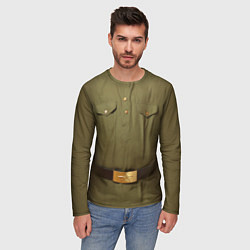 Лонгслив мужской Униформа солдата, цвет: 3D-принт — фото 2