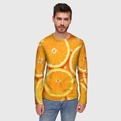 Лонгслив мужской Апельсинчик, цвет: 3D-принт — фото 2