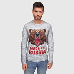Лонгслив мужской Bear: Made in Russia, цвет: 3D-принт — фото 2