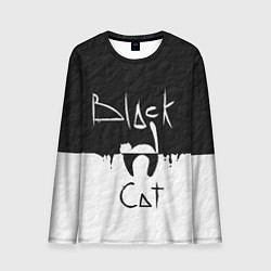 Лонгслив мужской Black cat, цвет: 3D-принт