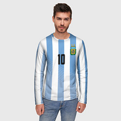 Лонгслив мужской Месси - сборная Аргентины, цвет: 3D-принт — фото 2