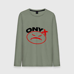 Лонгслив хлопковый мужской Onyx, цвет: авокадо