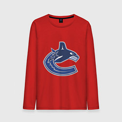 Лонгслив хлопковый мужской Vancouver Canucks, цвет: красный