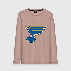 Лонгслив хлопковый мужской St Louis Blues, цвет: пыльно-розовый