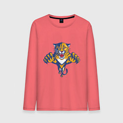 Лонгслив хлопковый мужской Florida Panthers, цвет: коралловый