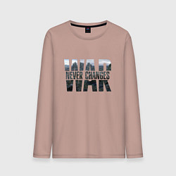 Лонгслив хлопковый мужской War never changes, цвет: пыльно-розовый