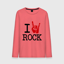 Мужской лонгслив I love rock