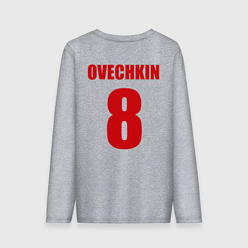 Мужской лонгслив Washington Capitals: Ovechkin 8 / Меланж – фото 2