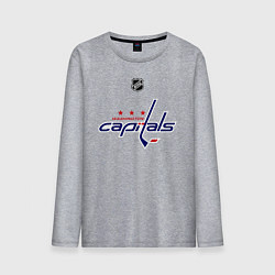 Лонгслив хлопковый мужской Washington Capitals: Ovechkin 8, цвет: меланж