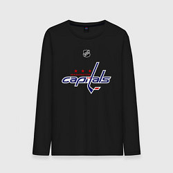 Лонгслив хлопковый мужской Washington Capitals: Ovechkin 8, цвет: черный