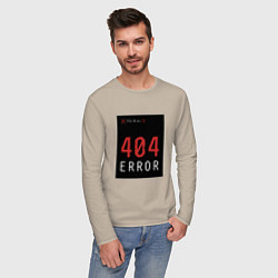 Лонгслив хлопковый мужской 404 Error, цвет: миндальный — фото 2