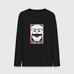 Лонгслив хлопковый мужской F society, цвет: черный