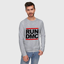 Лонгслив хлопковый мужской Run DMC, цвет: меланж — фото 2